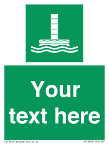 Custom sign safe condition Evacuation chute 